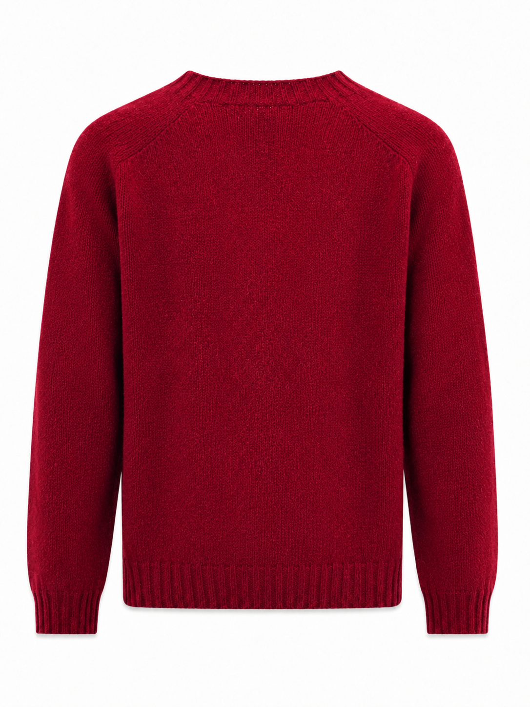 Harley of Scotland Herren-Wollpullover Maroon Rückansicht